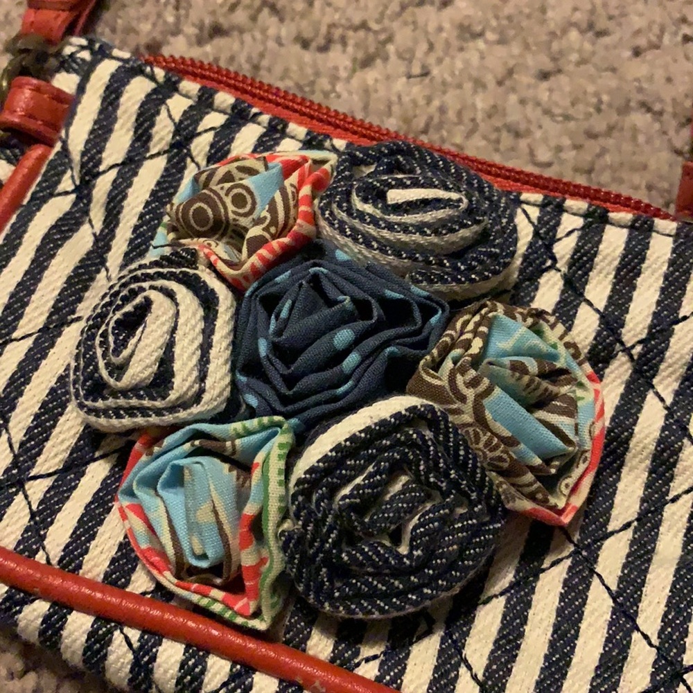 Mud Pie Floral embellishment coin purse wristlet